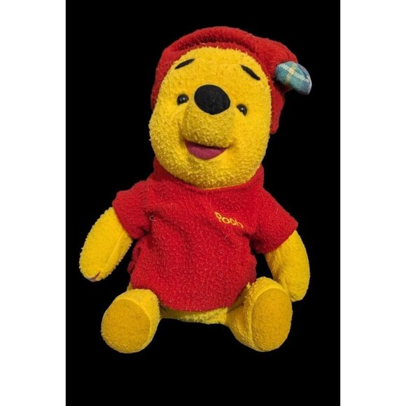 Disney Winnie The Pooh 10” Stuffed Animal Plush Wearing Pajamas bedtime pooh - Picture 1 of 8